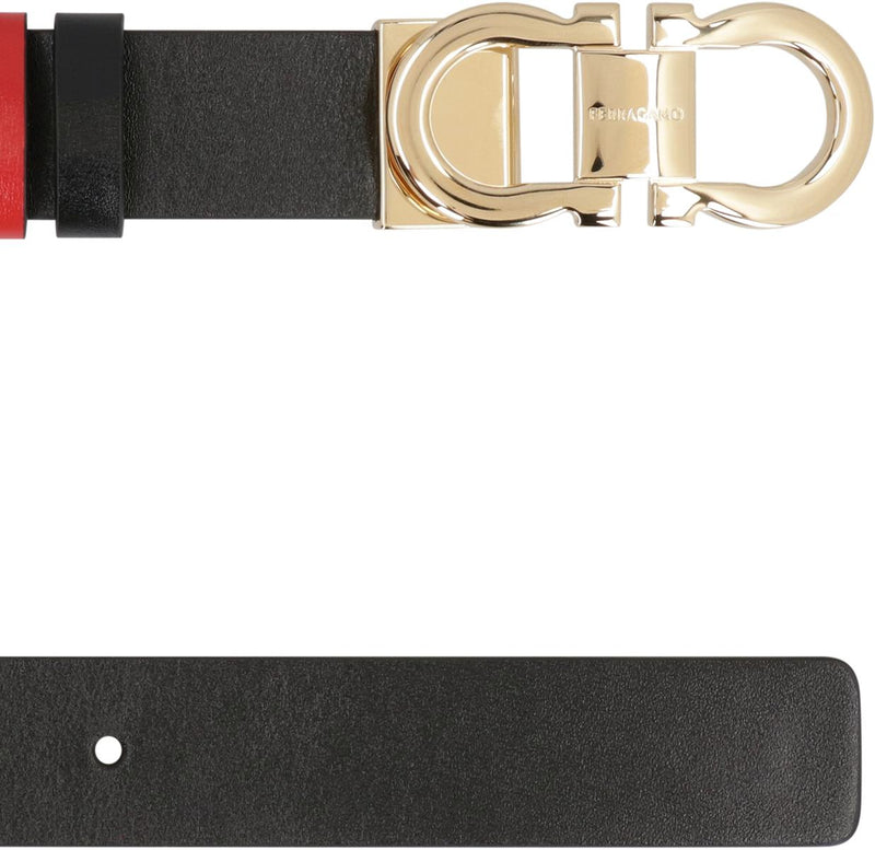 Salvatore Ferragamo Gancini Reversible Leather Belt
