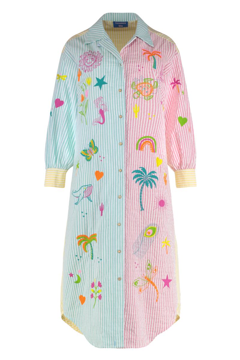 Susanna Blu Giglio Oversize Shirtdress
