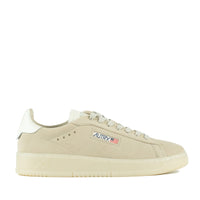 Autry Dallas Low Marshmallow Suede And Papyrus Sneakers