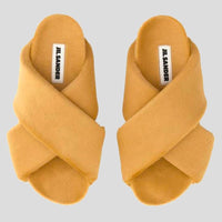 Jil Sander Brown Leather Flats