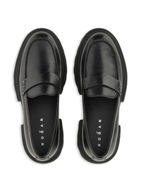 Hogan 10-Storey Smooth Leather And Workwear Sole Loafers Shoes