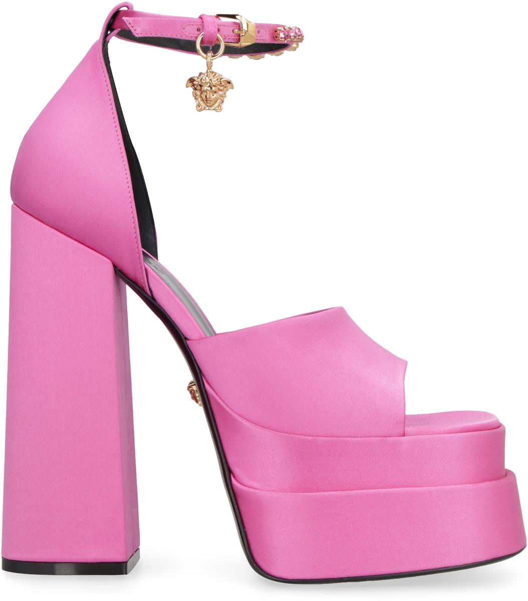 Versace Medusa Aevitas Satin Sandals