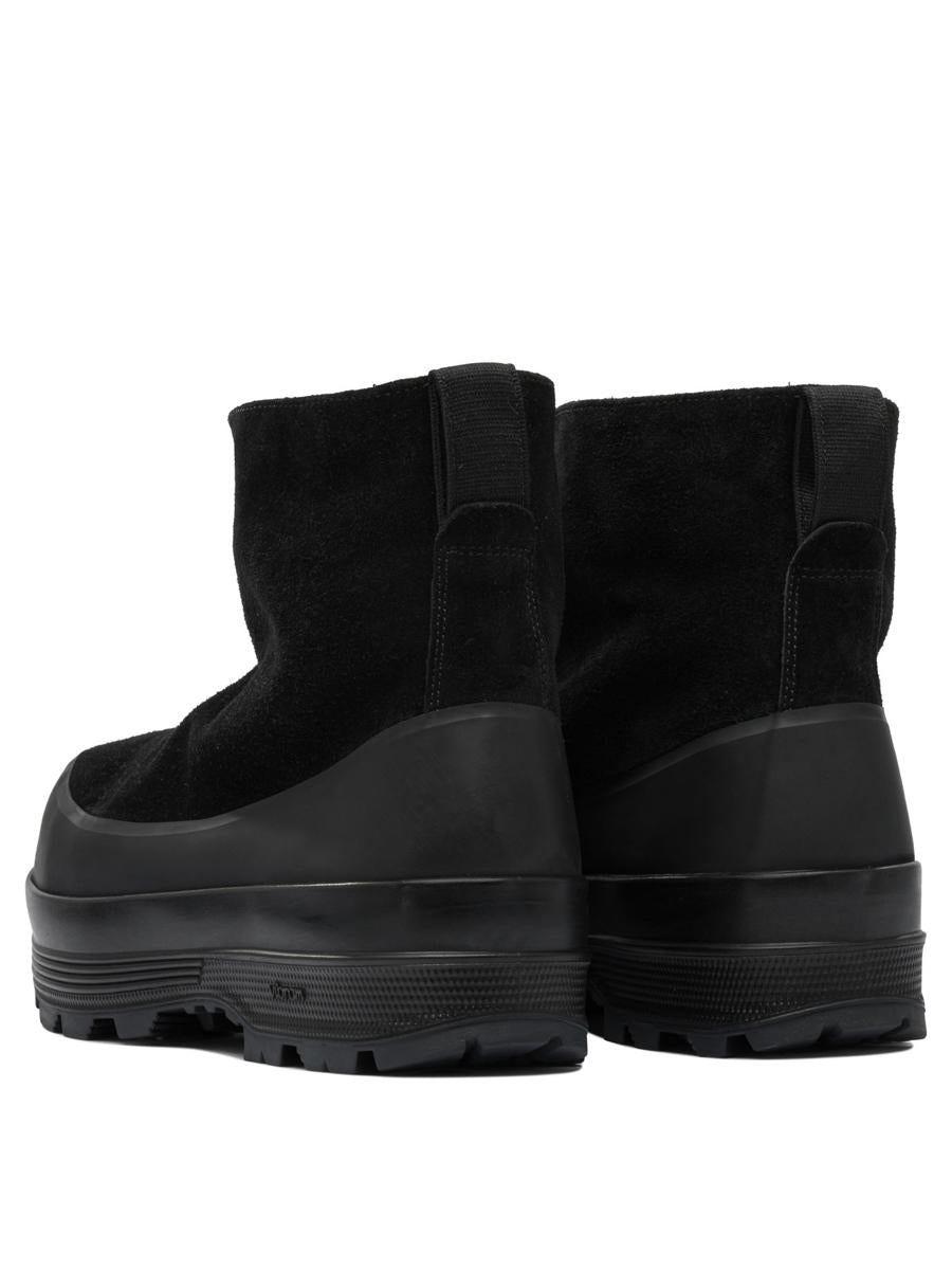 Stone Island Suede Leather Ankle Boots