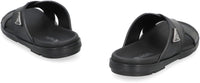 Prada Leather Slides With Logo