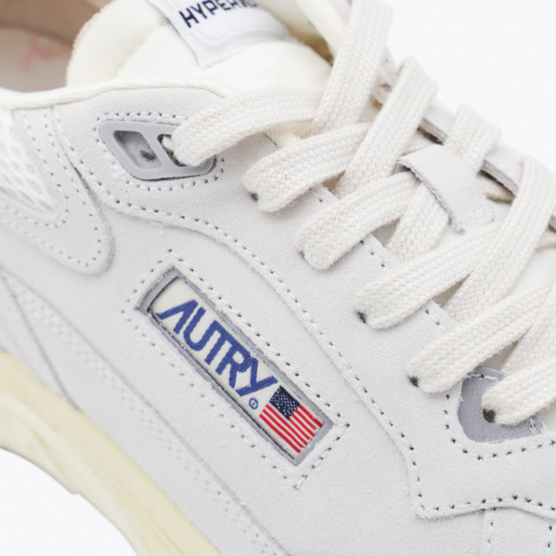 Autry White And Silver Leather Hyperway Sneakers