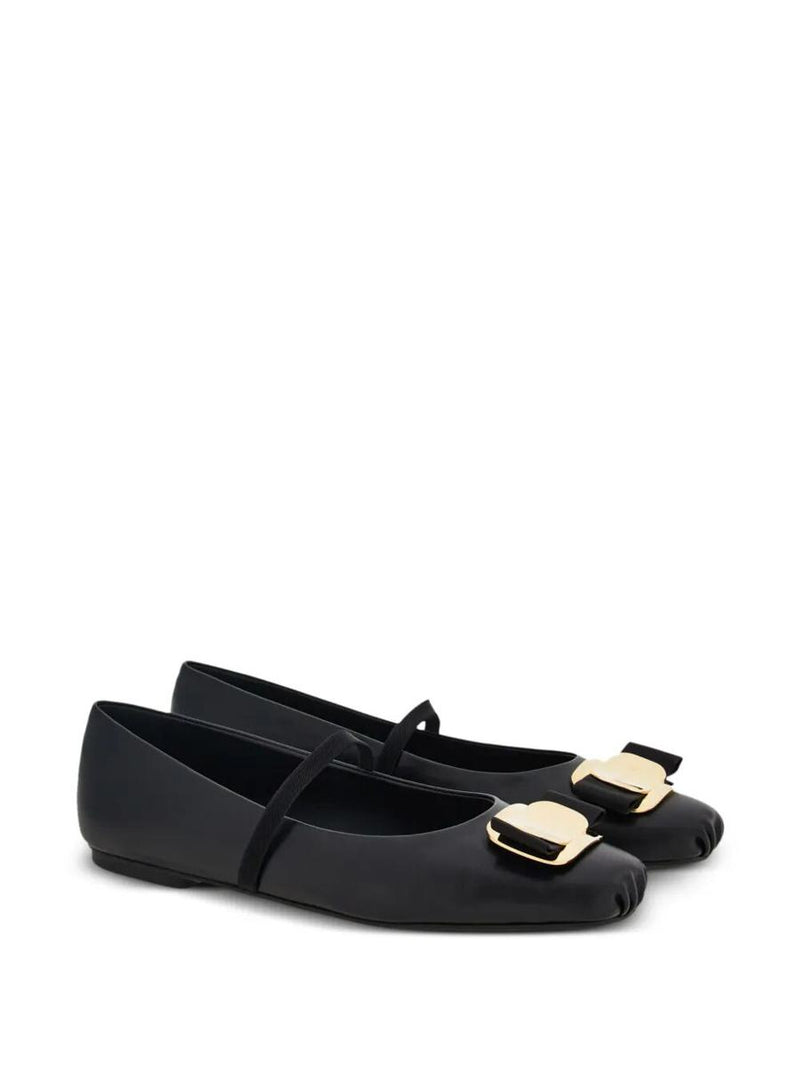 Salvatore Ferragamo New Vara Plate Ballet Flats Shoes