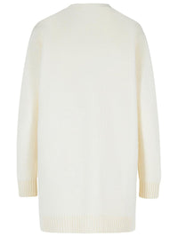 Max Mara 'Ravello' White Wool Blend Cardigan