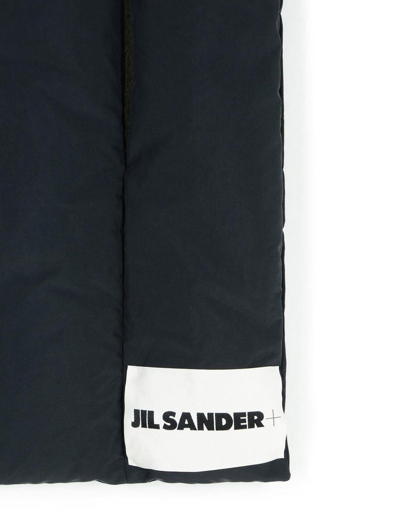 Jil Sander Black Polyester Scarf