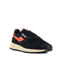 Autry Sneakers Reelwind Low In Nylon And Suede Black And Orange