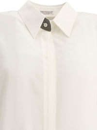 Brunello Cucinelli Crepe De Chine Shirt With Precious Buttonhole