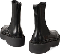 Valentino Garavani Rockstud M-Way Leather Chelsea Boots