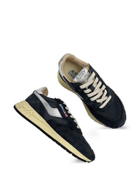 Autry 'Reelwind' Low Sneakers In Black Nylon And Suede