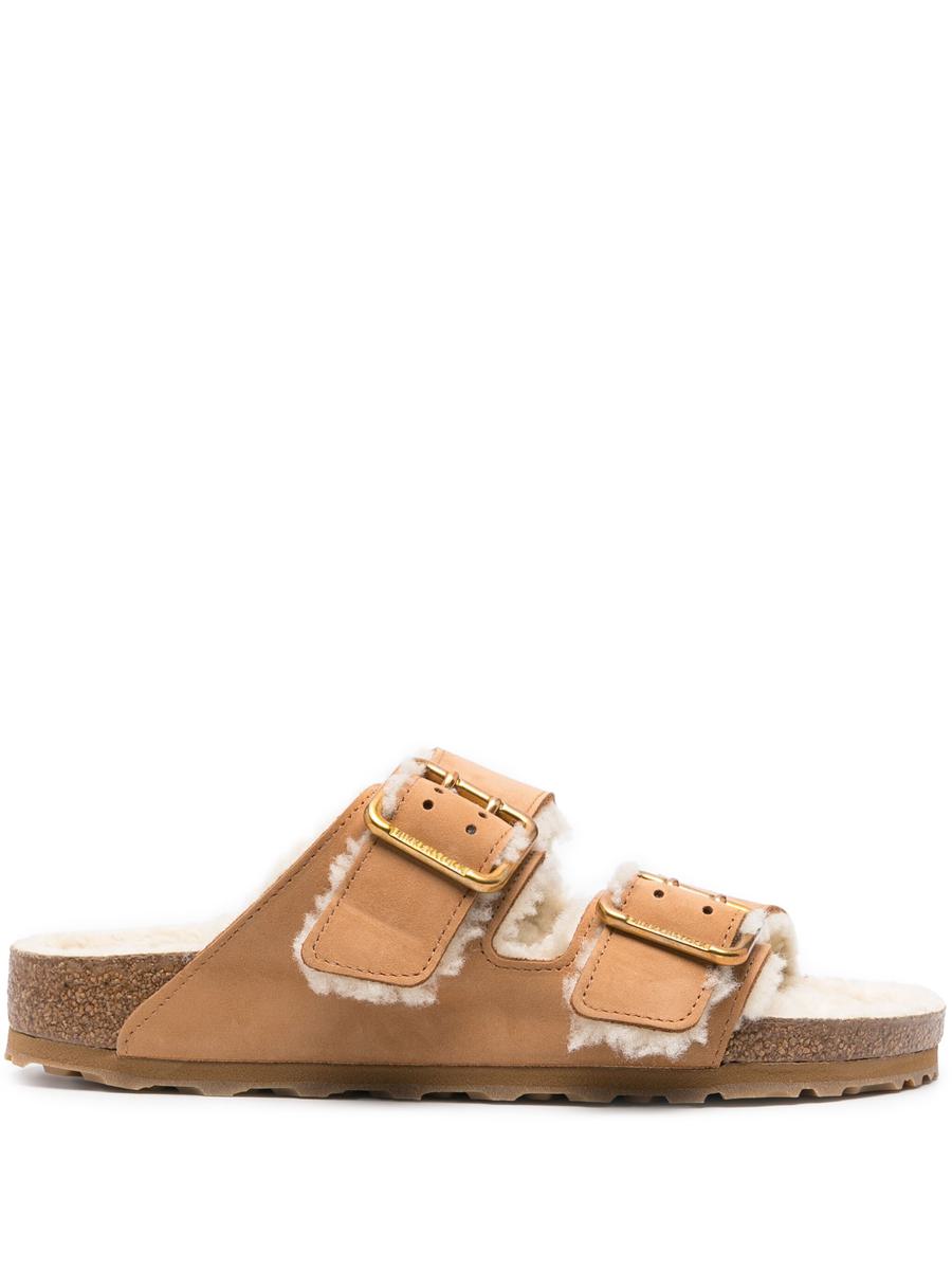 Birkenstock Arizona Bold Shearling Cognac Shoes