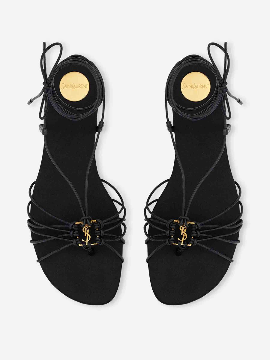 Saint Laurent Babylone Leather Sandals