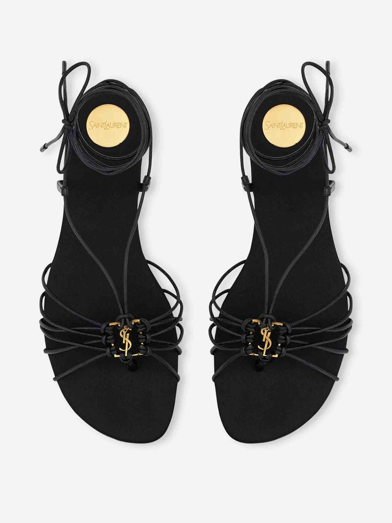 Saint Laurent Babylone Leather Sandals