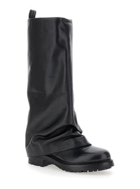 'Ranger' Black Leather Boots Woman