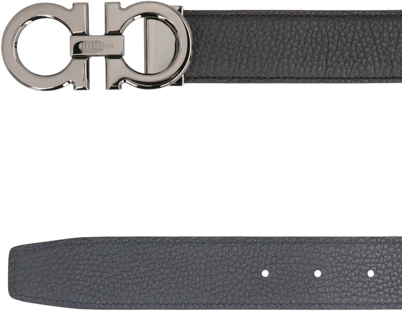 Salvatore Ferragamo Gancini Reversible Leather Belt