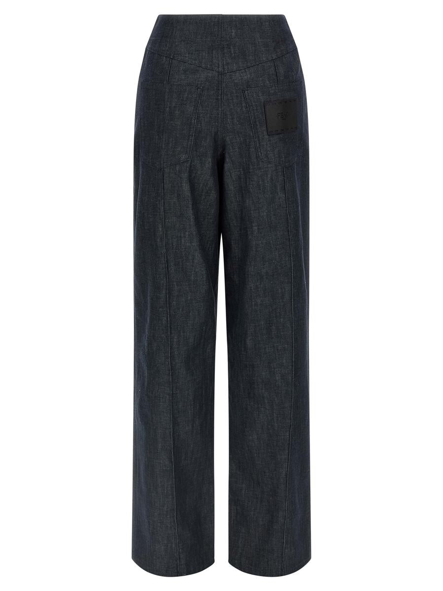 Fendi 'Fendi Roma' Patch Jeans