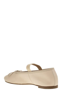 Anniel Leather Ballerina And Elastic Band