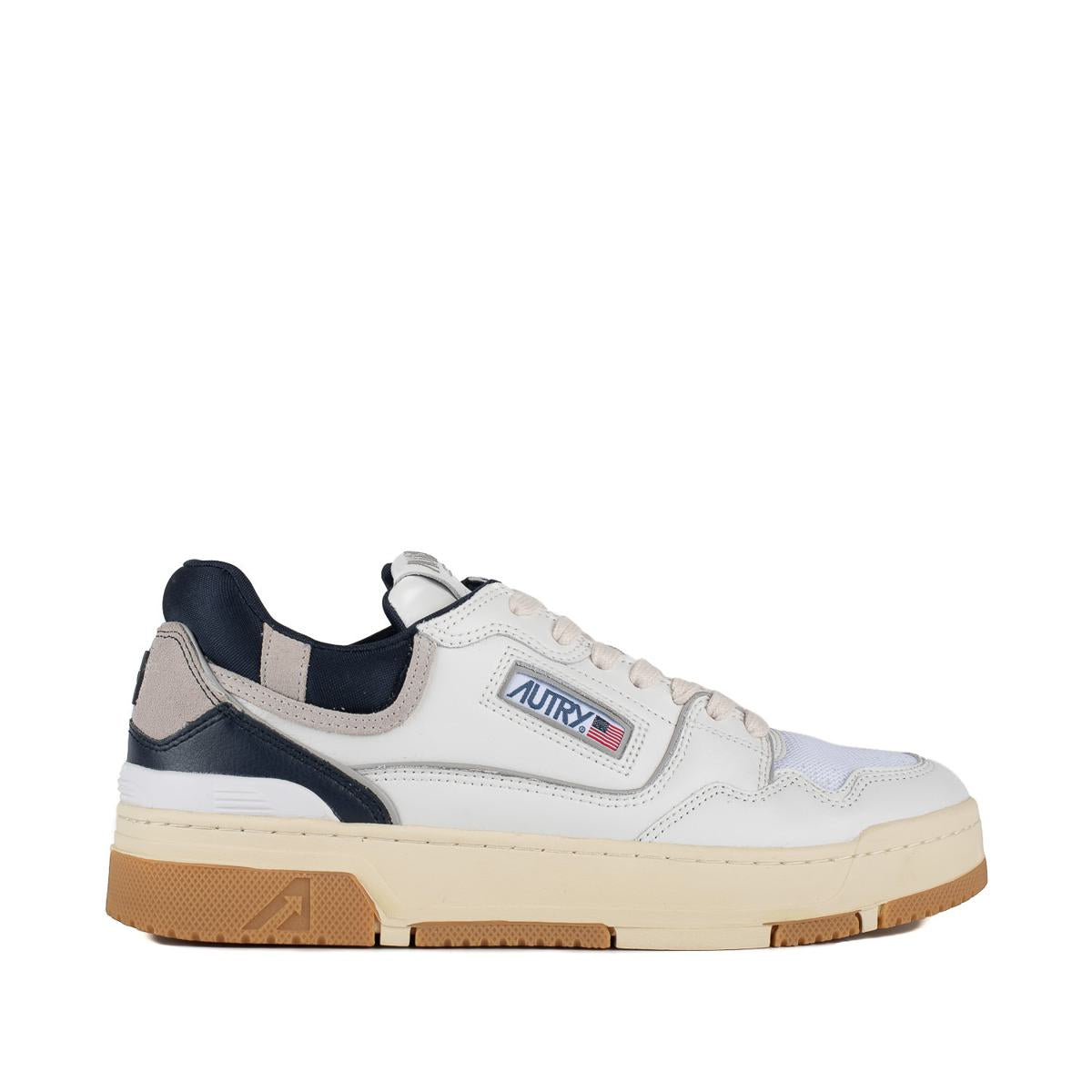 Autry Sneakers Clc In White And Blue Leather