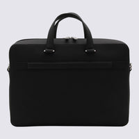 Salvatore Ferragamo Black Leather Business Gancini Top Handle Bag