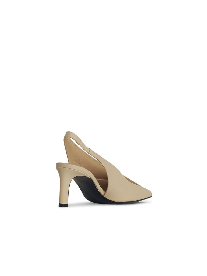 Jil Sander Ivory Leather Slingbacks