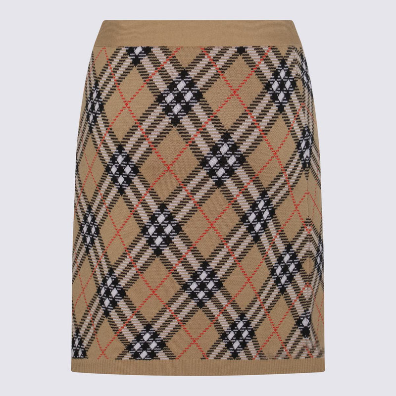 Burberry Beige Wool Skirt