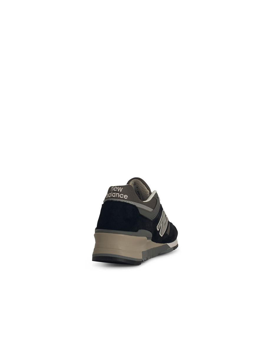 New Balance '997' Black Suede Blend Sneakers