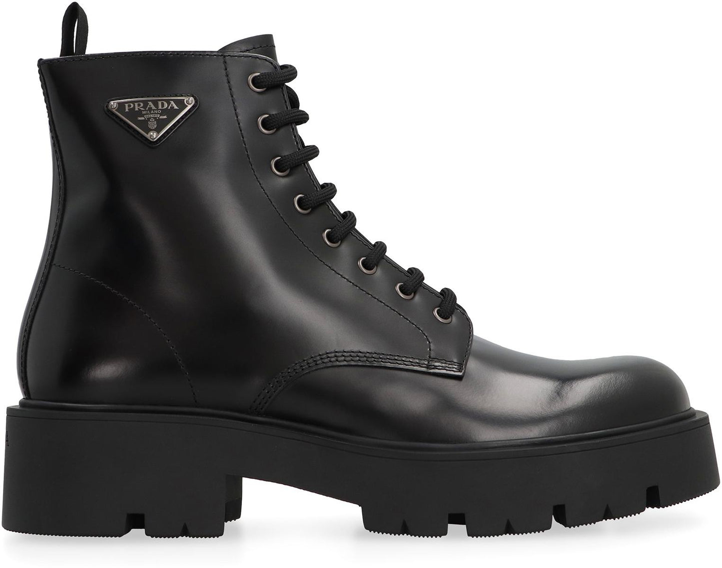 Prada Leather Lace-Up Boots