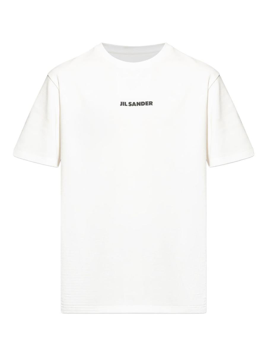 Jil Sander White Cotton Logo T-Shirt