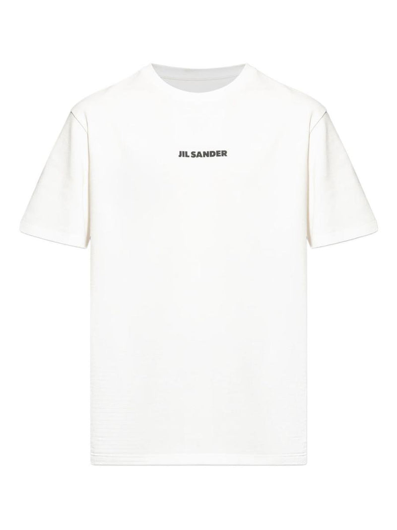 Jil Sander White Cotton Logo T-Shirt