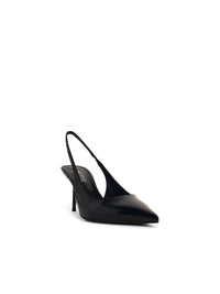 Paris Texas 'Lisia' Black Leather Slingbacks