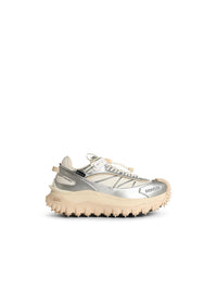 Moncler 'Trailgrip Gtx' Silver Leather Blend Sneakers