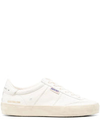 Golden Goose Soul Star Sneakers In White Nappa With White Leather Heel Tab Shoes