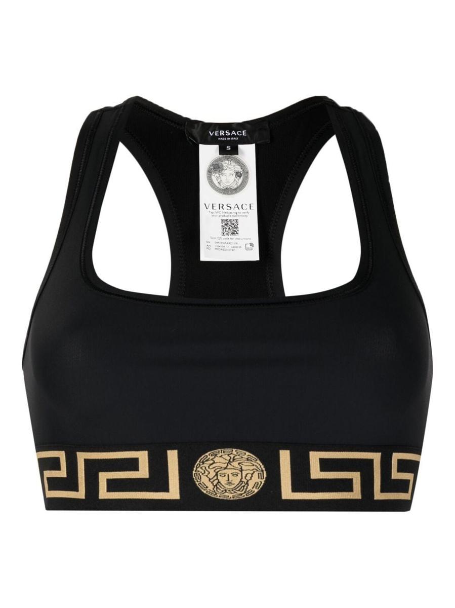 Versace Greek Border Racerback Bra Clothing