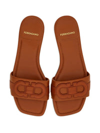 Salvatore Ferragamo Liss Leather Slides Shoes