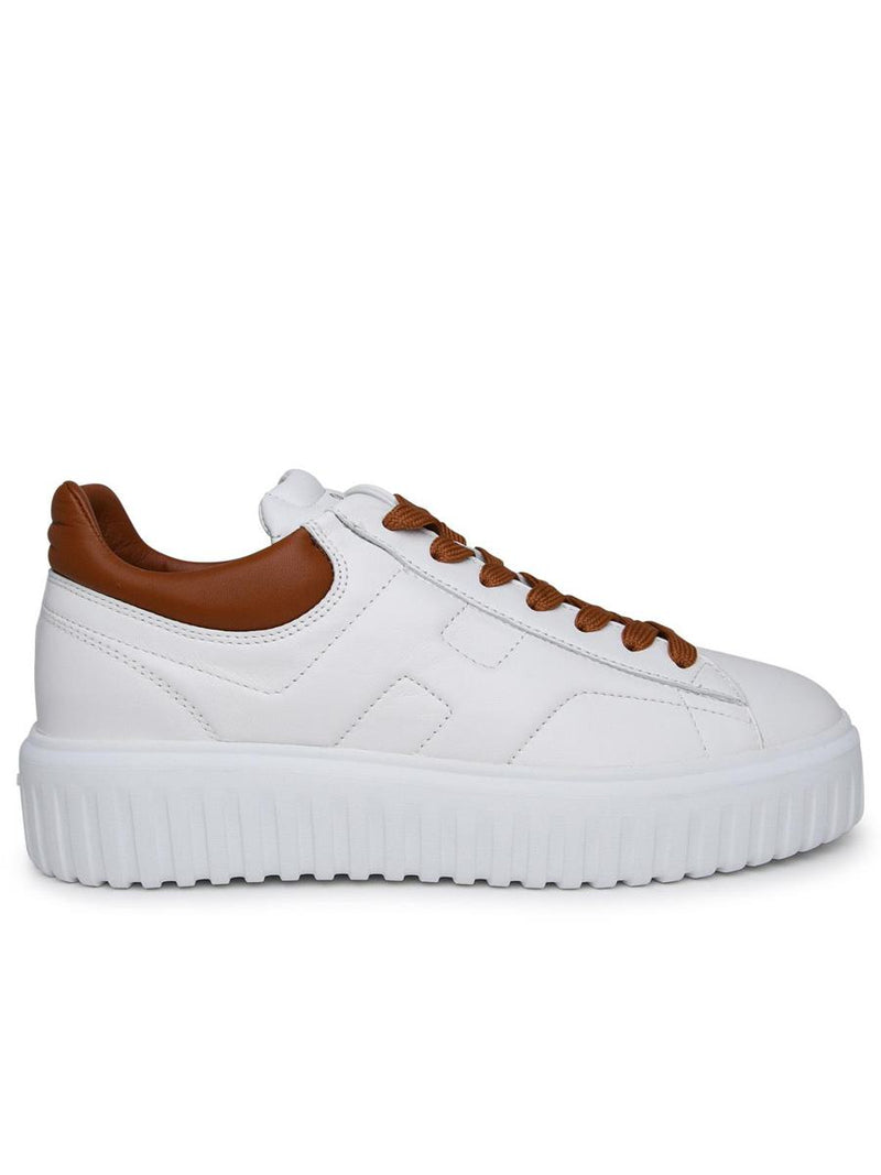 Hogan White Leather Sneakers