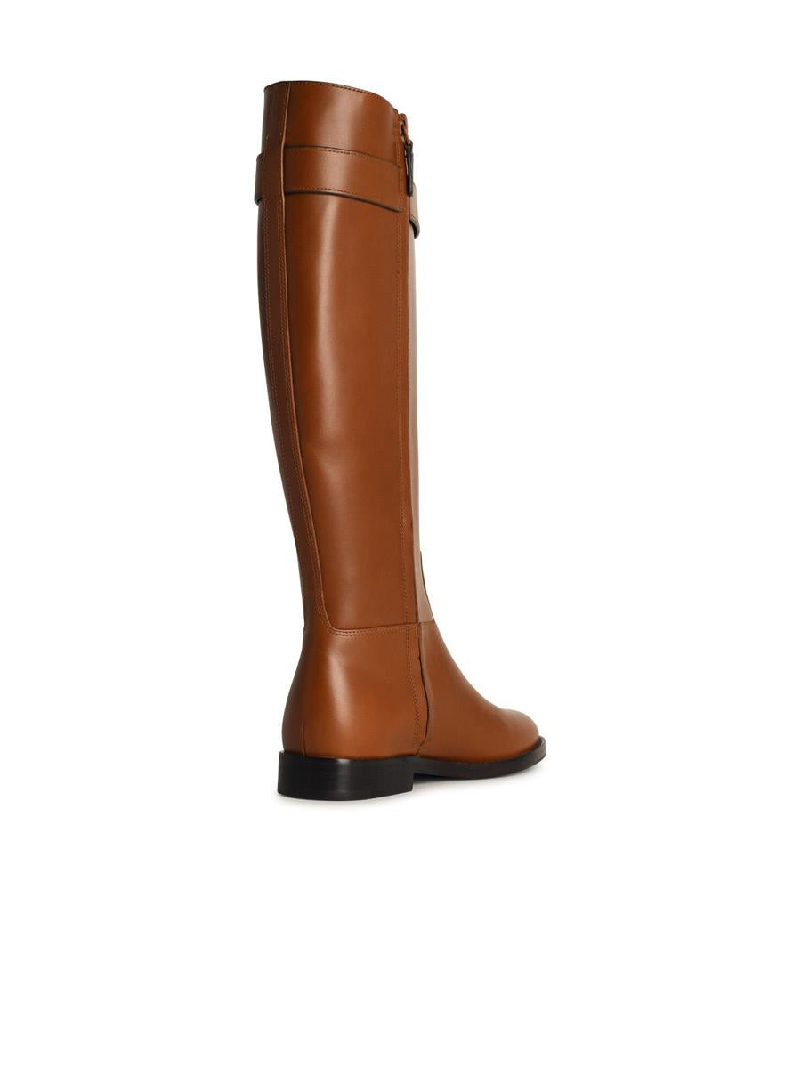 Tory Burch 'Lock Ridin' Brown Leather Boots