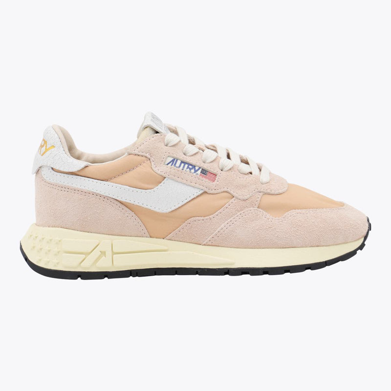 Autry Beige Leather Reelwind Sneakers