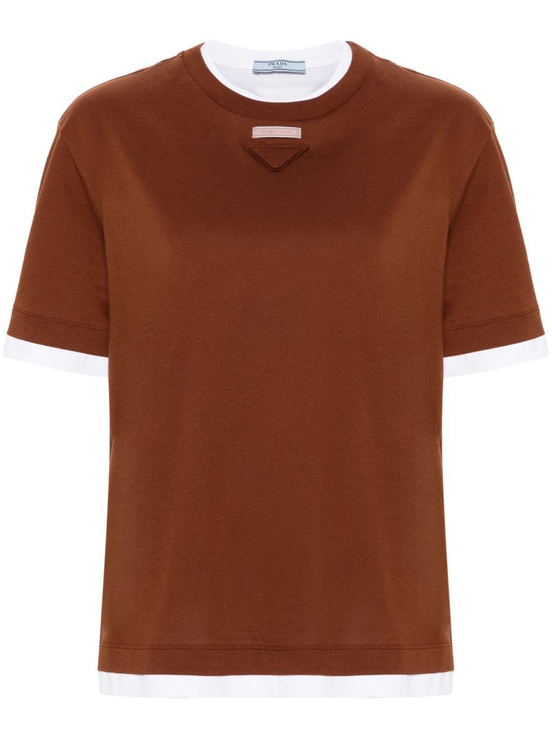 Prada Layered Cotton T-Shirt