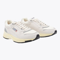 Autry White And Silver Leather Hyperway Sneakers