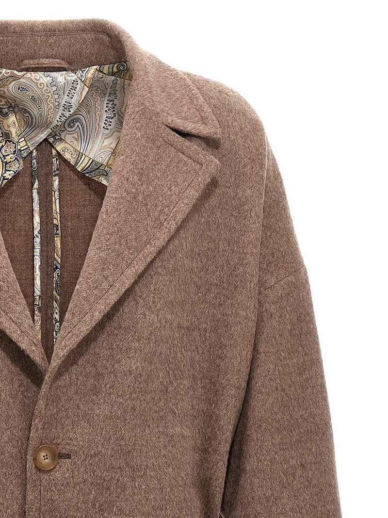 Etro Single-Breasted Wool Coat