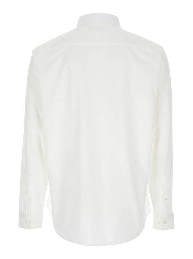 'Sylvain' White Shirt With Pointed Collar In Cotton Blend Man