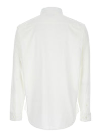 'Sylvain' White Shirt With Pointed Collar In Cotton Blend Man