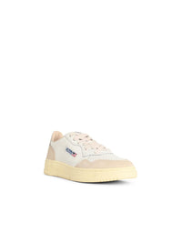 Autry 'Medalist Low' White Leather Sneakers