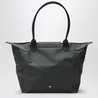 Longchamp Graphite-Coloured L Le Pliage Green Bag