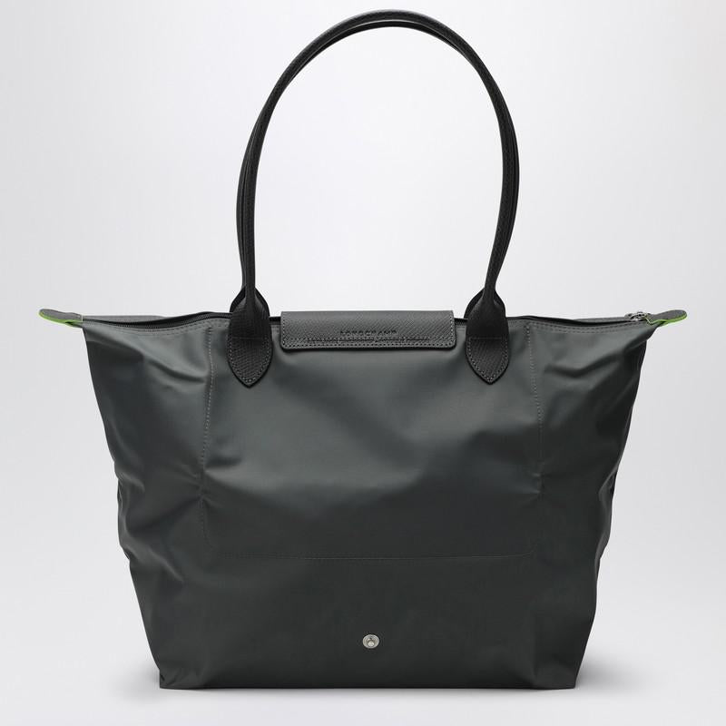 Longchamp Graphite-Coloured L Le Pliage Green Bag
