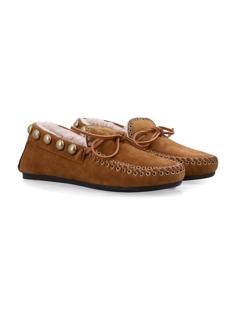 Isabel Marant Fitza Shearling Suede Loafers