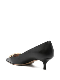 Salvatore Ferragamo Lara Leather Pumps With Maxi Gancini Buckle Shoes