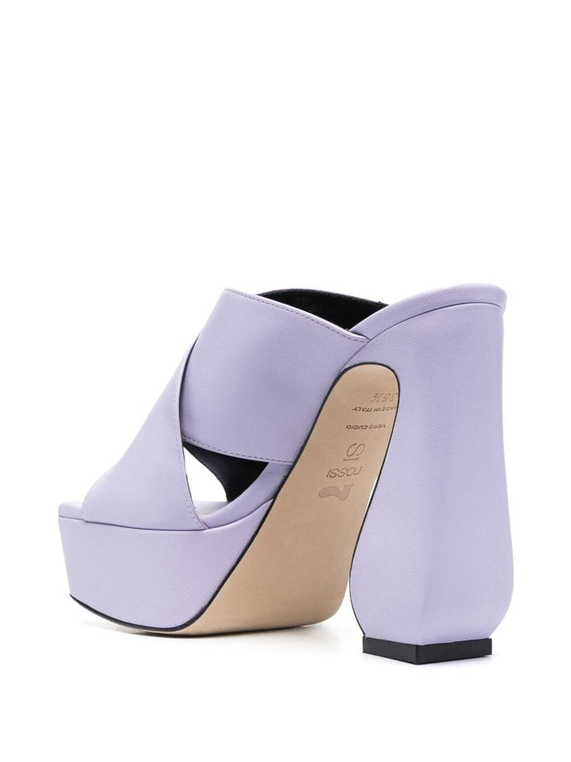 Si Rossi Leather Heel Mules